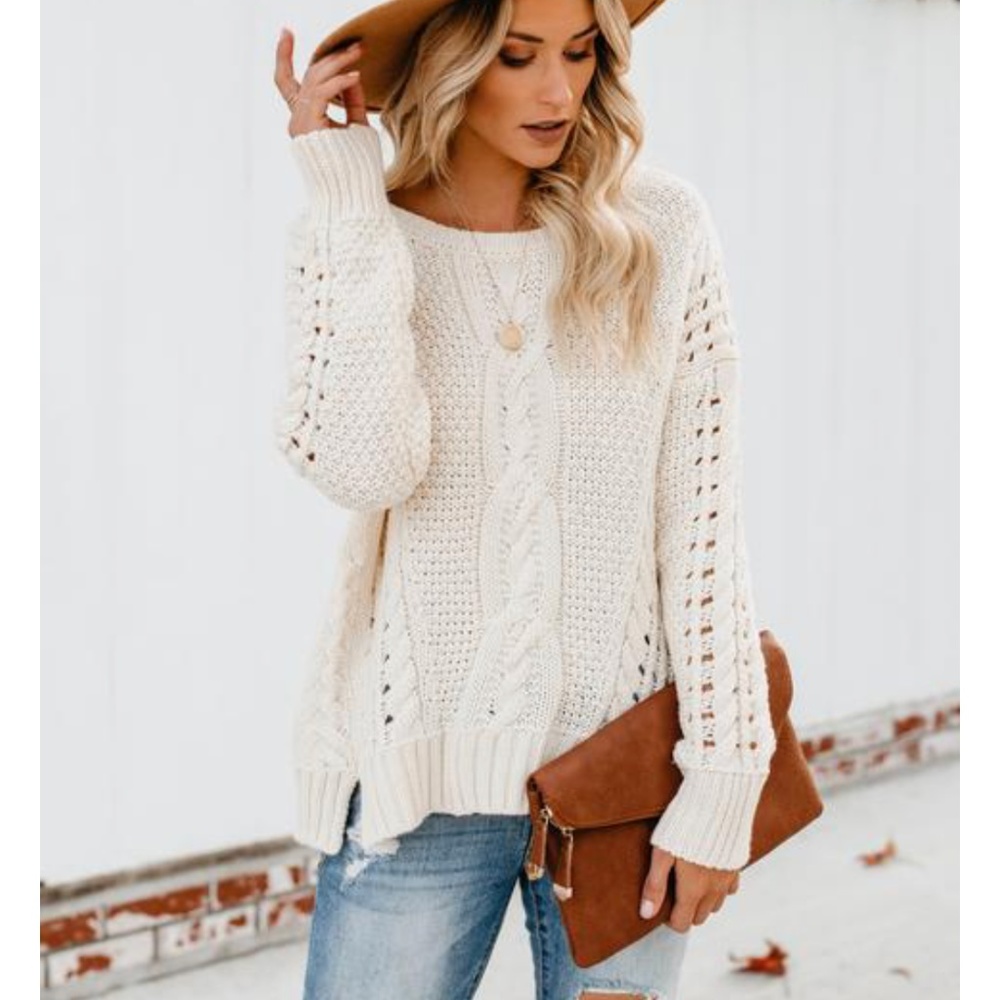 STELLA Loose Knit Pullover Sweater - Picture 1 of 8